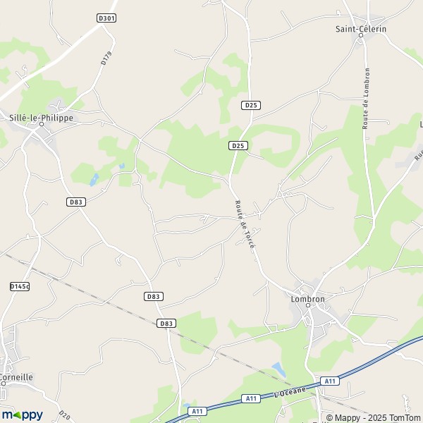 Carte Les Carris, 72450 Lombron