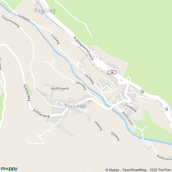 Carte Serneus, 7249 Klosters