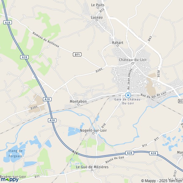 Carte Les Aitres, 72500 Montval-sur-Loir