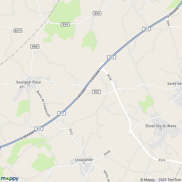 Carte Les Troches, 72700 Étival-lès-le-Mans