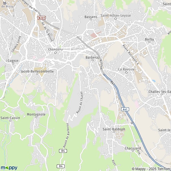 La carte pour la ville de Barberaz 73000