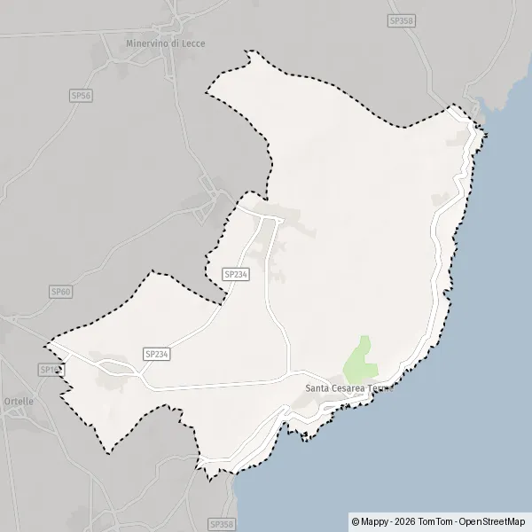 La carte pour la ville de Santa Cesarea Terme 73020