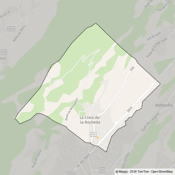Plan La Croix-de-la-Rochette : carte de La Croix-de-la-Rochette (73110 ...