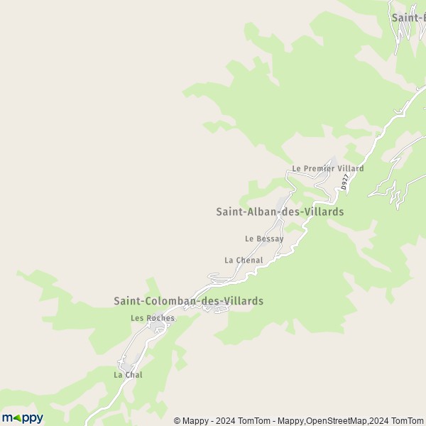 La carte pour la ville de Saint-Alban-des-Villards 73130