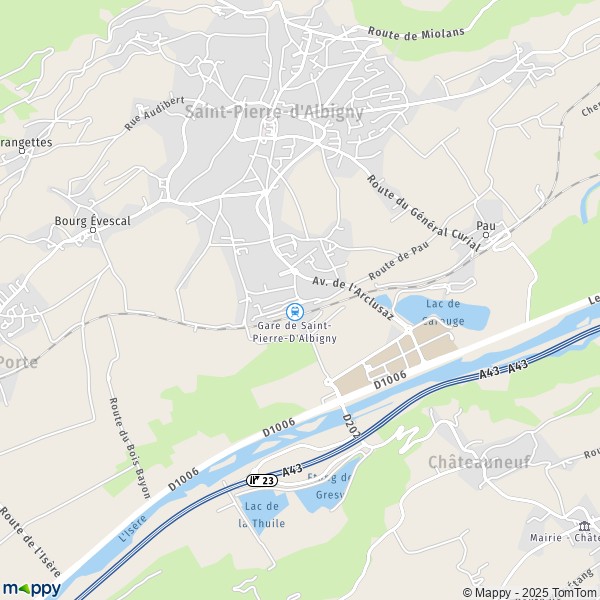 Carte La Gare, 73250 Saint-Pierre-d'Albigny