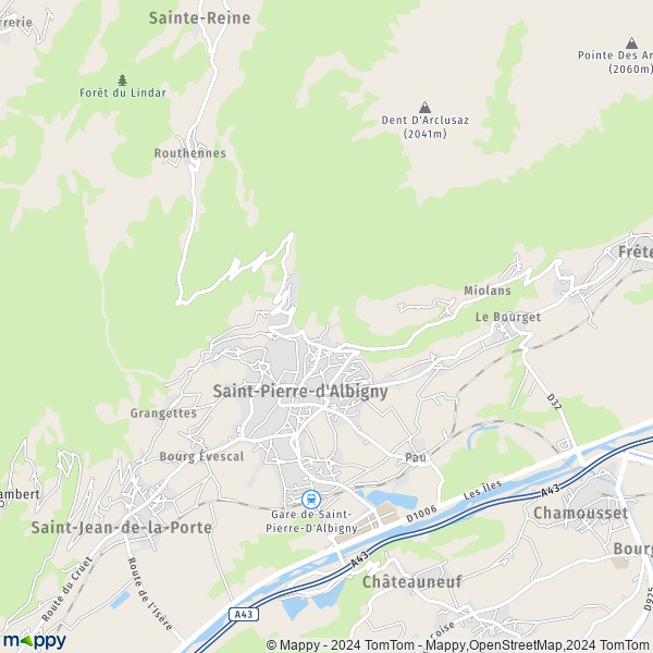 La carte pour la ville de Saint-Pierre-d'Albigny 73250