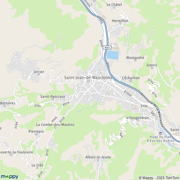 La carte pour la ville de Saint-Jean-de-Maurienne 73300