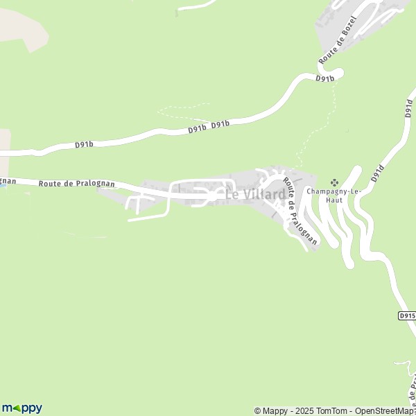 Plan Le Villard carte de Le Villard (73350) et infos pratiques