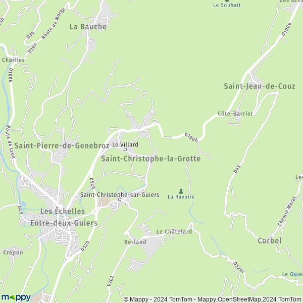 La carte pour la ville de Saint-Christophe-la-Grotte 73360