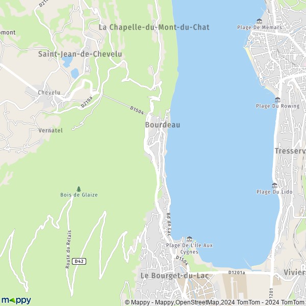 La carte pour la ville de Bourdeau 73370