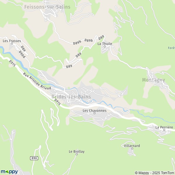 La carte pour la ville de Brides-les-Bains 73570