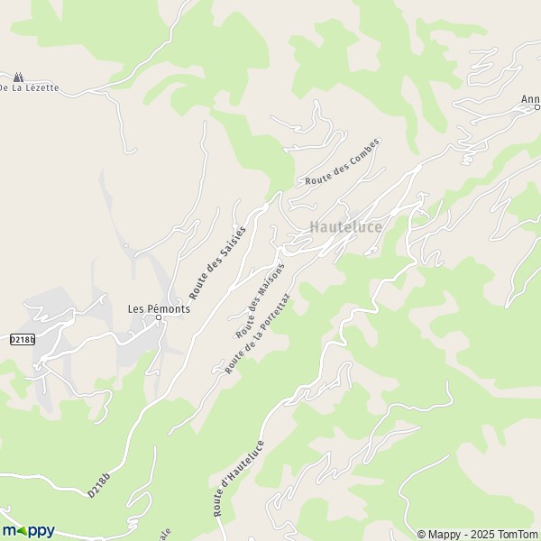 Carte Le Praz, 73620 Hauteluce