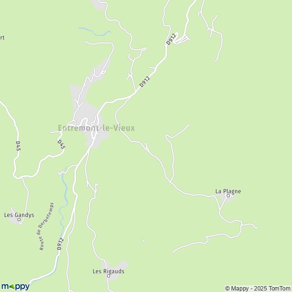 Carte La Grenery, 73670 Entremont-le-Vieux