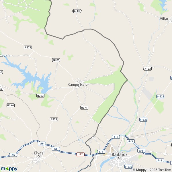 La carte pour la ville de 7370 Campo Maior