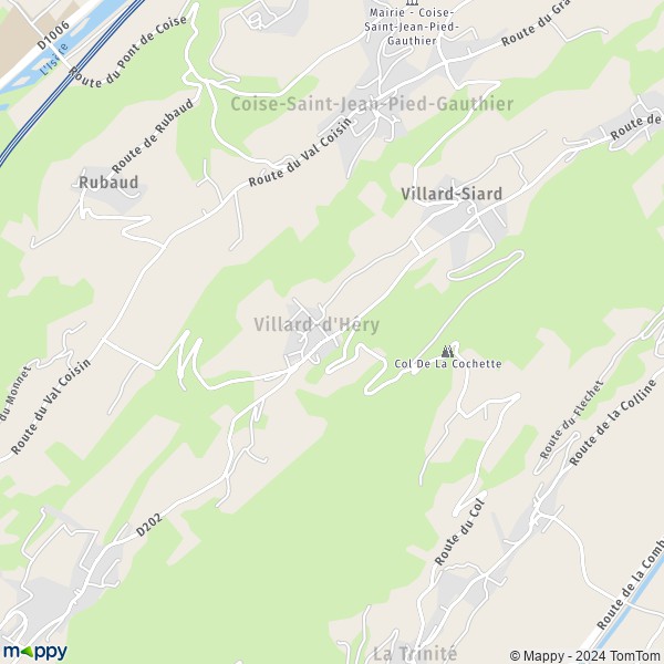 La carte pour la ville de Villard-d'Héry 73800