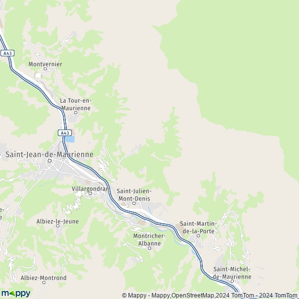 La carte pour la ville de Saint-Julien-Mont-Denis 73870