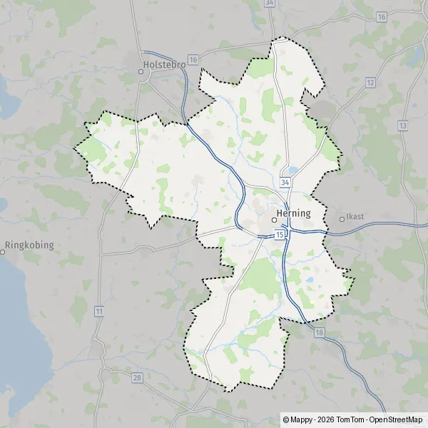 Plan Herning : carte de Herning (7400) et infos pratiques