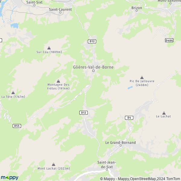 La carte pour la ville de Entremont, 74130 Glières-Val-de-Borne
