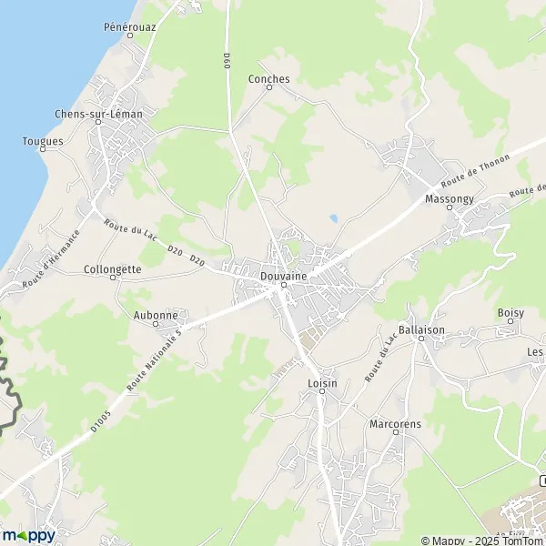 Plan Douvaine carte de Douvaine (74140) et infos pratiques