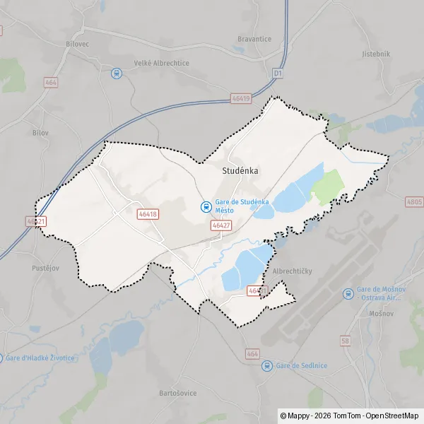 Plan Studénka : carte de Studénka (742 13) et infos pratiques - Mappy