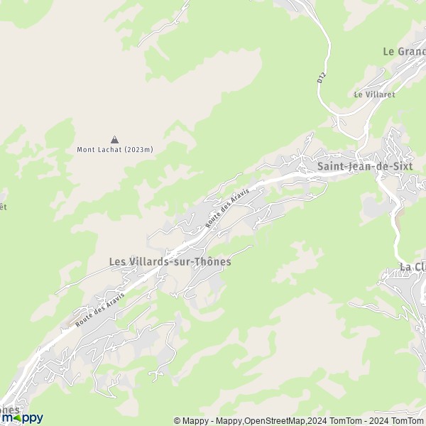 La carte pour la ville de Les Villards-sur-Thônes 74230