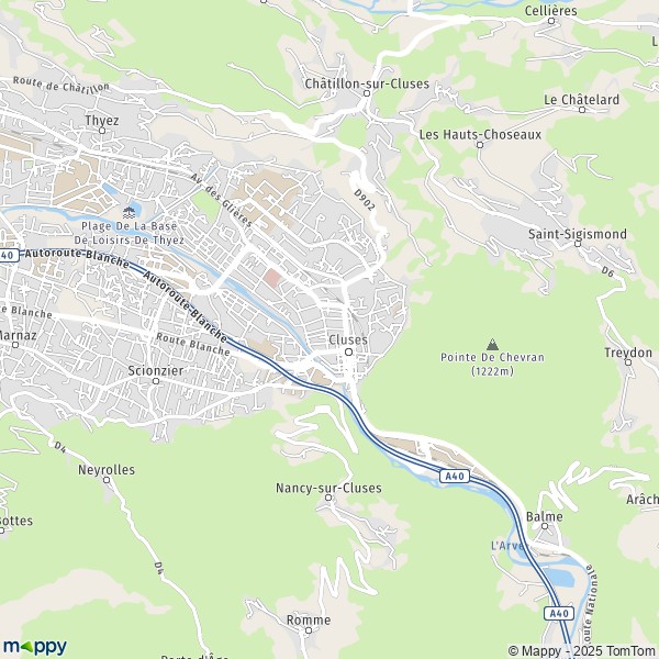 Carte Zone des Pochons, 74300 Thyez