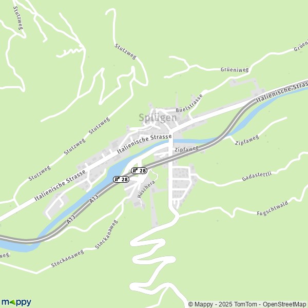 Carte Splügen, 7435 Rheinwald