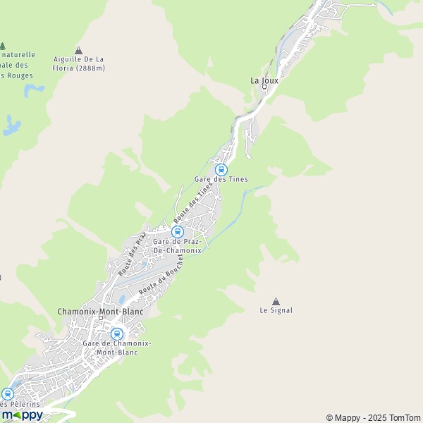 Carte Les Bois, 74400 Chamonix-Mont-Blanc