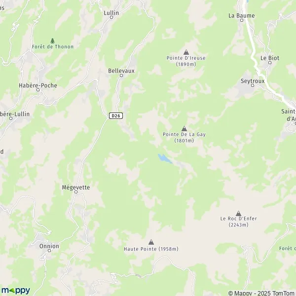 Plan Bellevaux carte de Bellevaux (74470) et infos pratiques