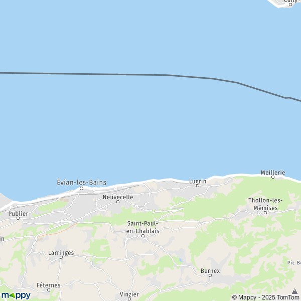 La carte pour la ville de Maxilly-sur-Léman 74500