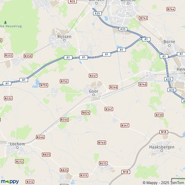 La carte pour la ville de Hof van Twente 7451-7497