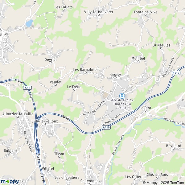 Carte Les Communes, 74570 Groisy