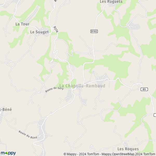 La carte pour la ville de La Chapelle-Rambaud 74800