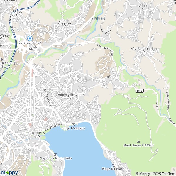 Plan Annecy-le-Vieux : carte de Annecy-le-Vieux (74940) et infos pratiques