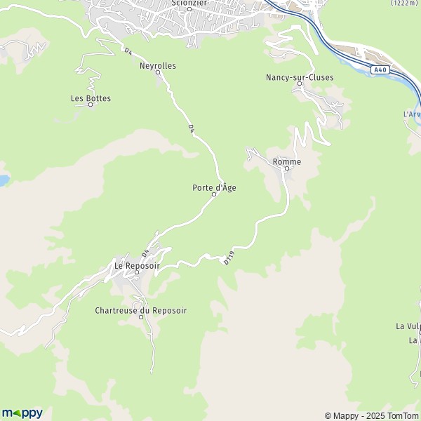 Carte Saint-Charles, 74950 Le Reposoir