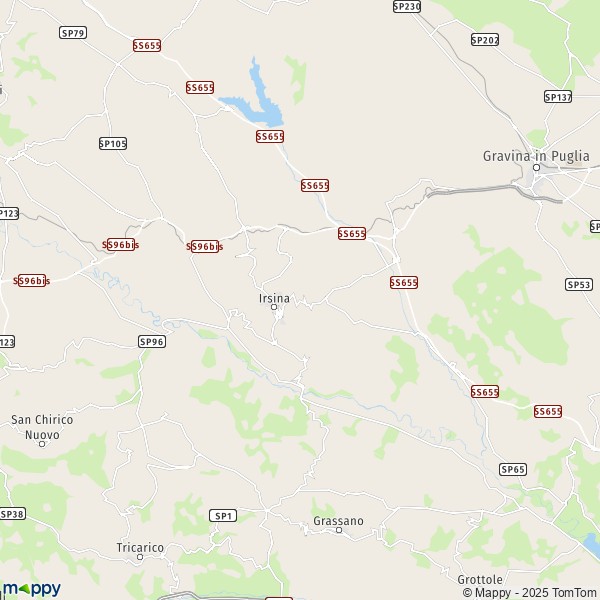 La carte pour la ville de Irsina 75022
