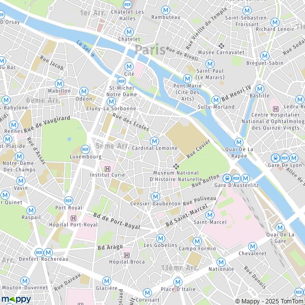 plan des rues de paris