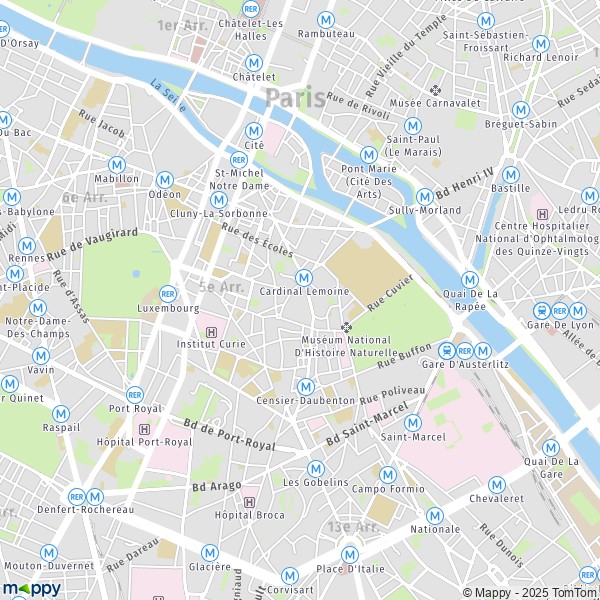 carte paris 5eme Plan paris : carte de paris (75005) et infos pratiques