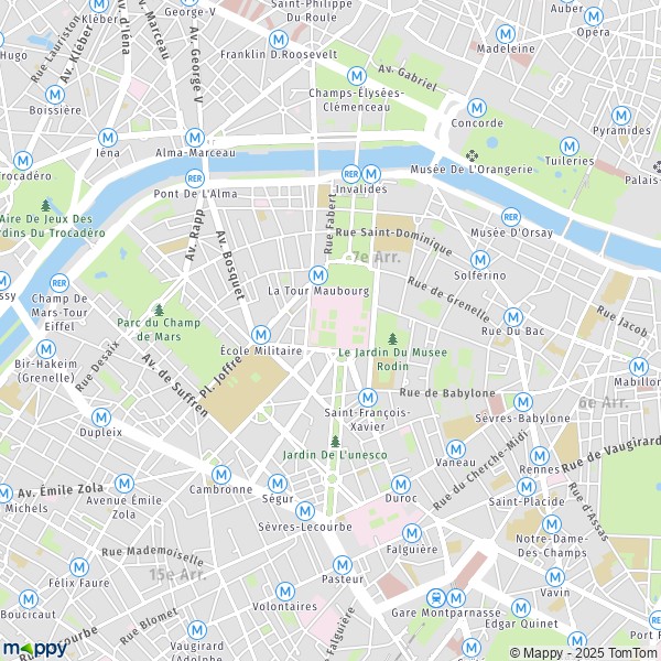 carte 7eme arrondissement paris Plan paris : carte de paris (75007) et infos pratiques