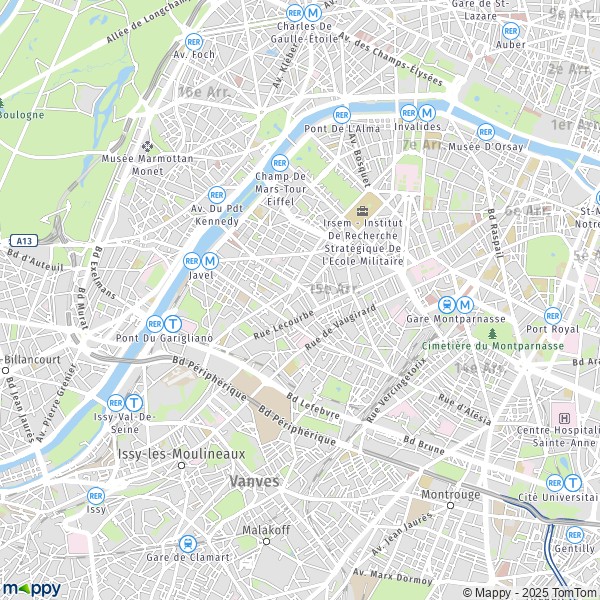 Plan Paris Carte De Paris 75015 Et Infos Pratiques