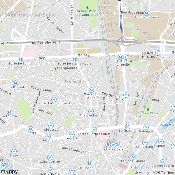 carte du 18ème arrondissement de paris Plan paris : carte de paris (75018) et infos pratiques