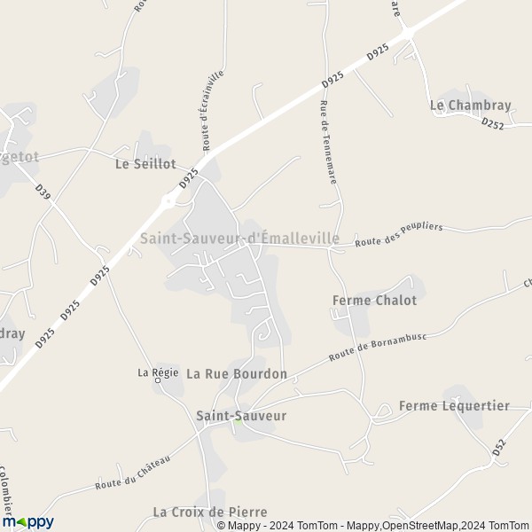 La carte pour la ville de Saint-Sauveur-d'Émalleville 76110