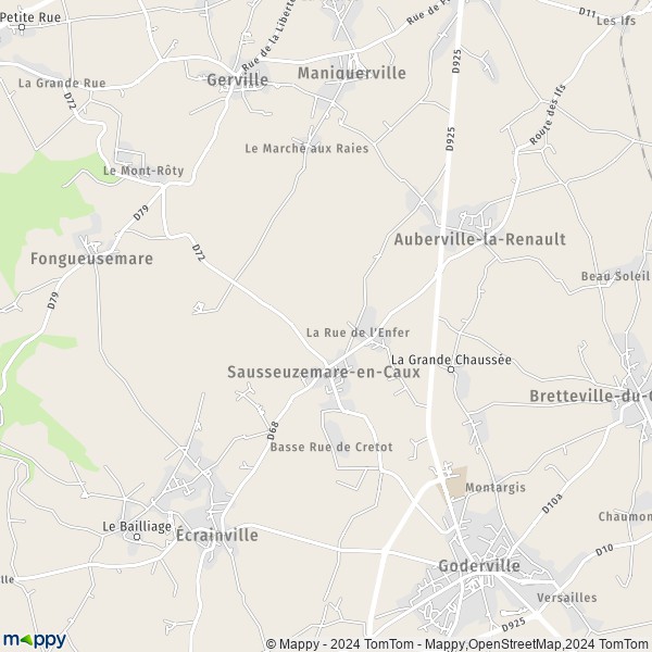 La carte pour la ville de Sausseuzemare-en-Caux 76110