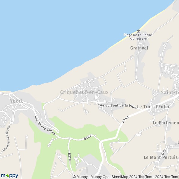 La carte pour la ville de Criquebeuf-en-Caux 76111