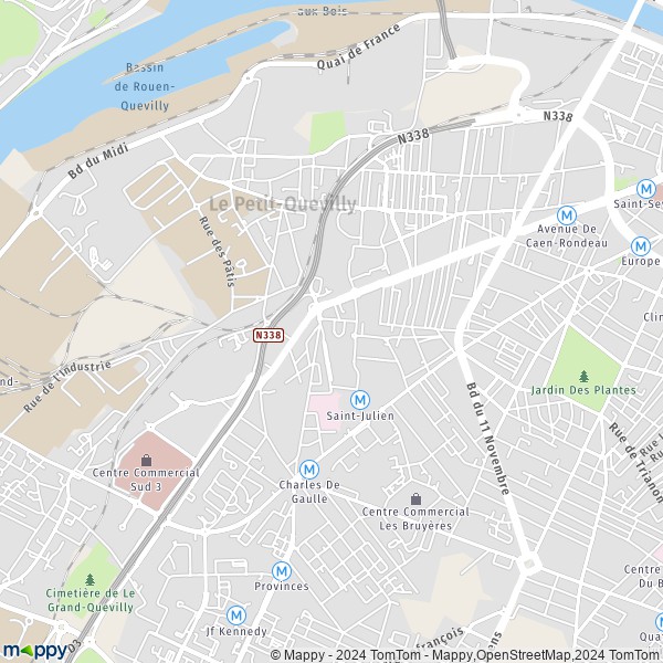 La carte pour la ville de Le Petit-Quevilly 76140