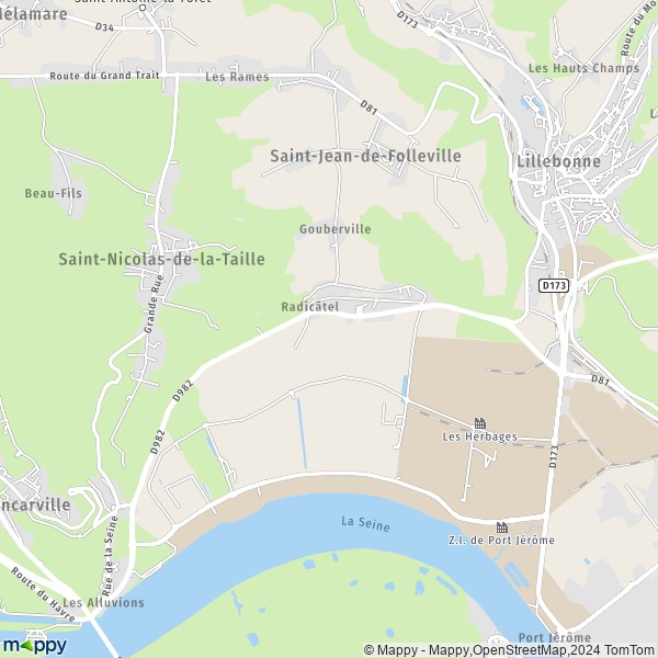 La carte pour la ville de Saint-Jean-de-Folleville 76170