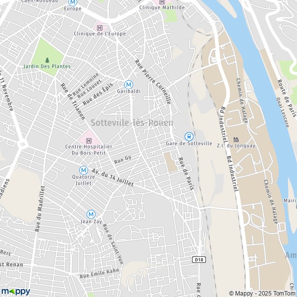 La carte pour la ville de Sotteville-lès-Rouen 76300