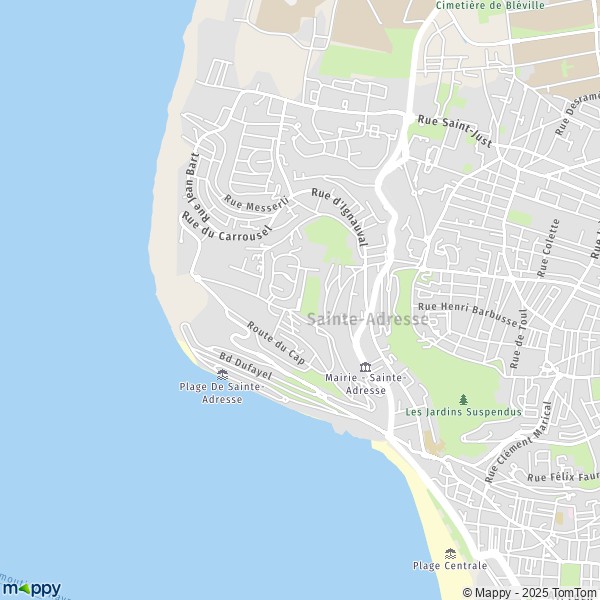 La carte pour la ville de Sainte-Adresse 76310