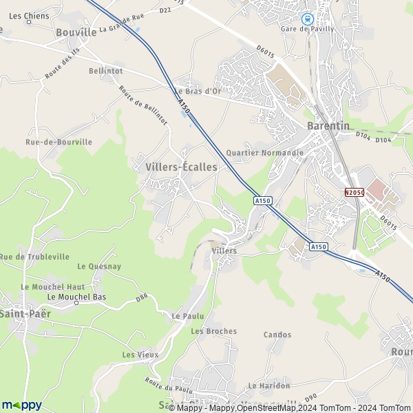 La carte pour la ville de Villers-Écalles 76360