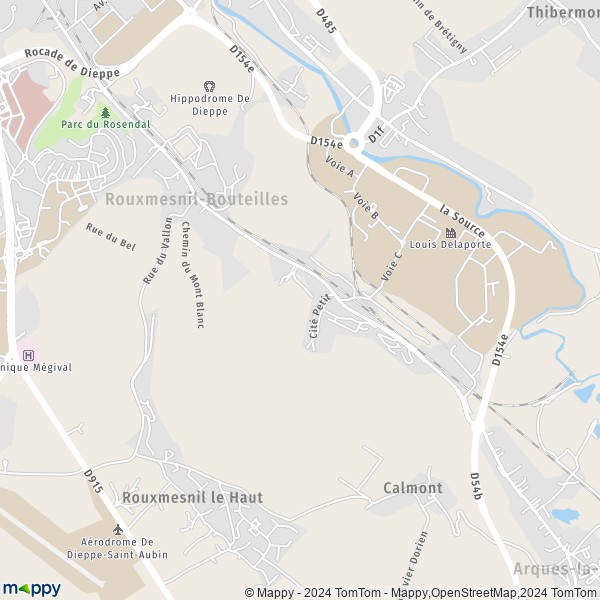La carte pour la ville de Rouxmesnil-Bouteilles 76370